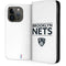 NBA Brooklyn Nets Standard - White iPhone 15 Pro Folio Case